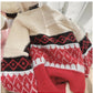 Retro jacquard round neck sweater for women knitted shirt    S4874