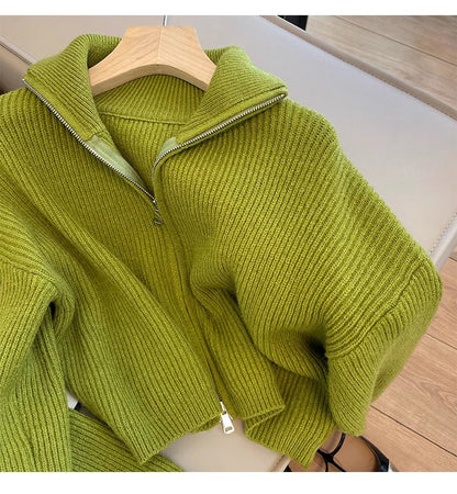 Autumn soft sweater jacket for women knitted cardigan     S4844