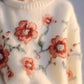apricot embroidered pullover knitted sweater jacket for women new style    S5050