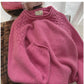 Solid color round neck sweater for women casual long-sleeved sweater     S4810