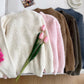 solid color soft long-sleeved sweater top     S4685