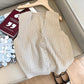 V-neck knitted vest women's new sweater vest jacket     S5021