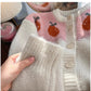 Jacquard round neck sweater jacket for women knitted cardigan   S4918