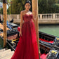 A-line Sleeveless Prom Dress with Beading     S5095