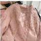Retro gentle style hollow pullover sweater for women     S4898