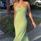 Spaghetti Straps Sparkly Long Prom Dresses Mermaid Prom Dress   S5203