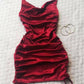 Bodycon Burgundy Mini Dress,Sexy Homecoming Dress       S5054