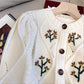 embroidered sweater jacket for women knitted cardigan    S4837