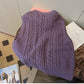sweater vest for women new retro knitted vest outer wear      S5032