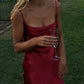 Spaghetti Straps Simple Prom Dress Sleeveless Fancy Dresses     S5159