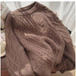 round neck sweater for women vintage style pullover sweater      S4879