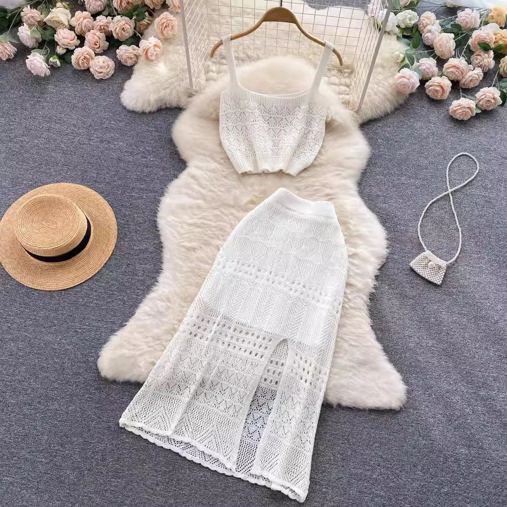 fashion women's short outer wear knitted two-piece suit      S4600