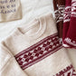 Christmas soft jacquard design round neck long-sleeved sweater    S4749