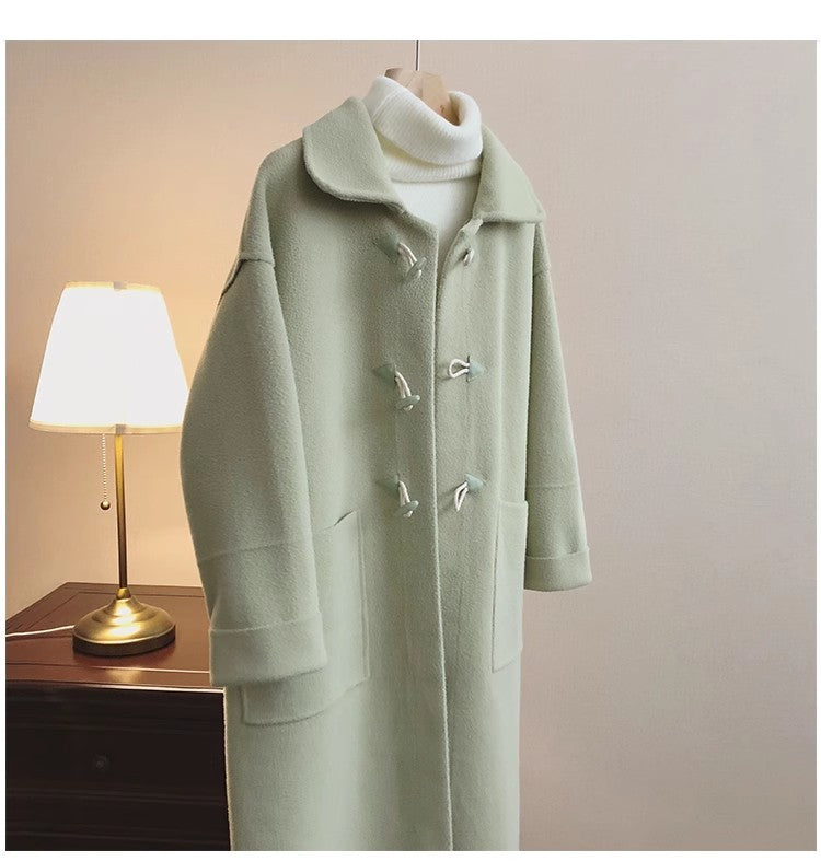 knitted coat for women winter new style mid-length woolen coat     S4925
