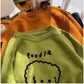cartoon embroidered round neck sweater for women sweet design sweater      S4820