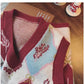 Retro jacquard V-neck knitted vest for women new style vest top     S5019