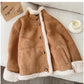 French wool coat for women winter retro warm top trend     S4932