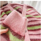 striped long-sleeved sweater jacket for women new soft knitted cardigan    S4919