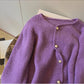 irregular sweater jacket for women winter new style elegant long-sleeved knitted cardigan    S4916