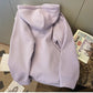 Half-zip hooded sweatshirt for women new casual pullover top jacket      S4935