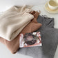 soft solid color sweater top    S4697