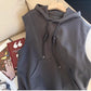 Sleeveless hooded sweatshirt for women new pullover vest trend    S5017