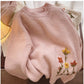 embroidered round neck sweater for women sweet style sweater      S4832