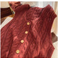 Round neck sleeveless knitted vest for women outer wear sweater vest     S5030