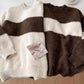 striped round neck casual knitted sweater     S4774