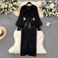 Elegant lace dress for women flower decoration dress     S4651