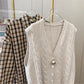 V-neck knitted vest for women sleeveless vest top jacket     S5025
