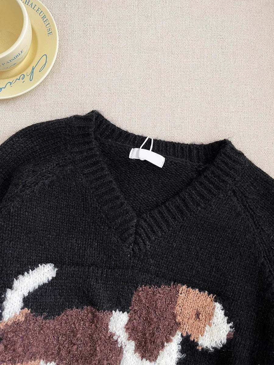 round neck long-sleeved sweater     S4751