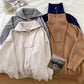 double zipper knitted cardigan long-sleeved sweater jacket     S4764