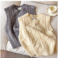Retro knitted vest for women new round neck sleeveless sweater vest    S5012