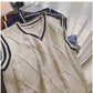 V-neck knitted vest for women new sleeveless vest top      S5024