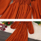 Chic Square Neck Puff Sleeve Chiffon Skirt      S5037