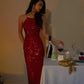 Red Sparkly Formal Dresses, Custom Make Evening Dress, Backless Formal Dress, Mermaid Evening Dress      S1093