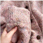Mixed color dot hooded sweater jacket for women knitted cardigan   S4867