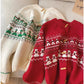 Jacquard round neck sweater jacket for women soft knitted cardigan      S4910
