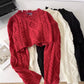 knitted long-sleeved top     S4722