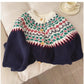 Christmas wear long-sleeved sweater jacket for women jacquard cardigan top     S4817