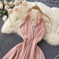 Temperament Sexy Halter Backless Dress    S4949