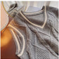 V-neck knitted vest for women new sleeveless vest top      S5024