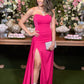 Hot Pink Long Prom Dress, Sexy Evening Dress     S4974
