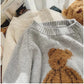 bear round neck sweater for women new style casual long-sleeved sweater    S4822