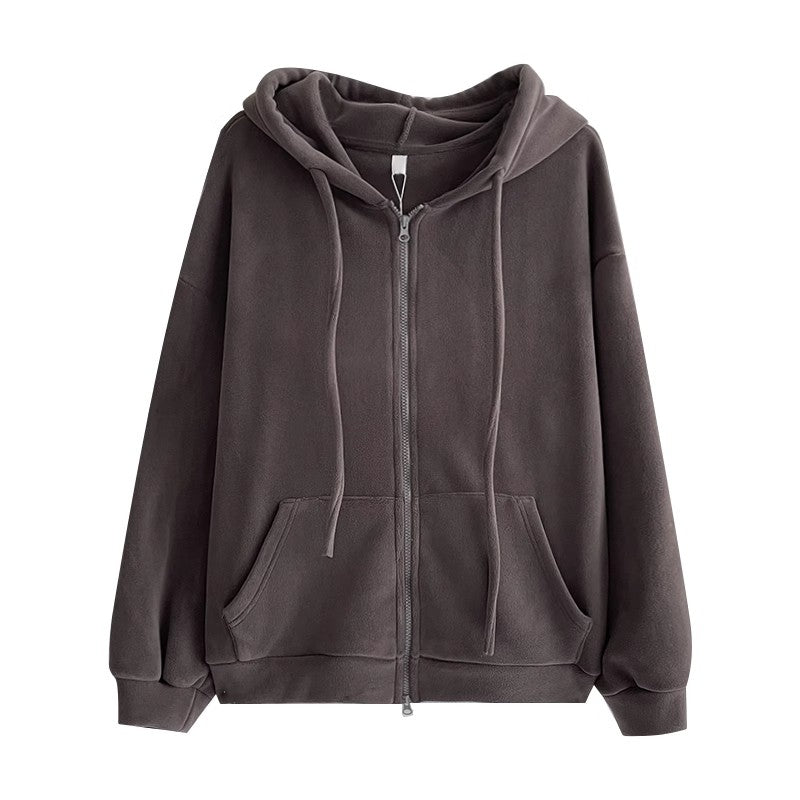 zippered hooded jacket      S4761