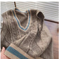 Knitted vest for women new loose outer sleeveless sweater vest trend       S5009
