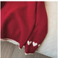 Fashionable embroidered round neck sweater for women      S4887