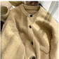 round neck knitted cardigan for women soft comfortable sweater jacket trendy      S4852