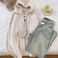 soft hooded knitted sweater top      S4760
